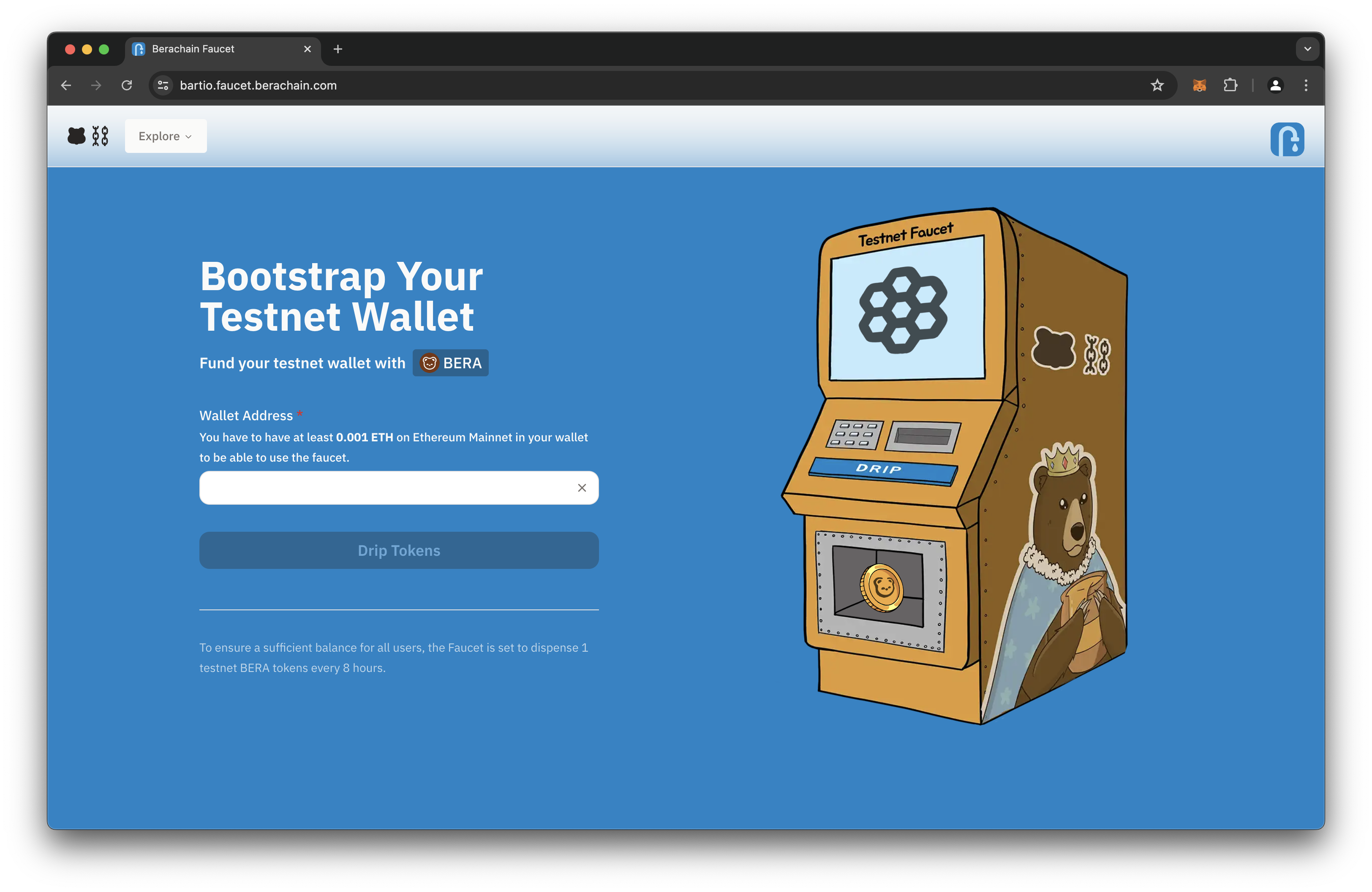 Berachain Testnet Faucet