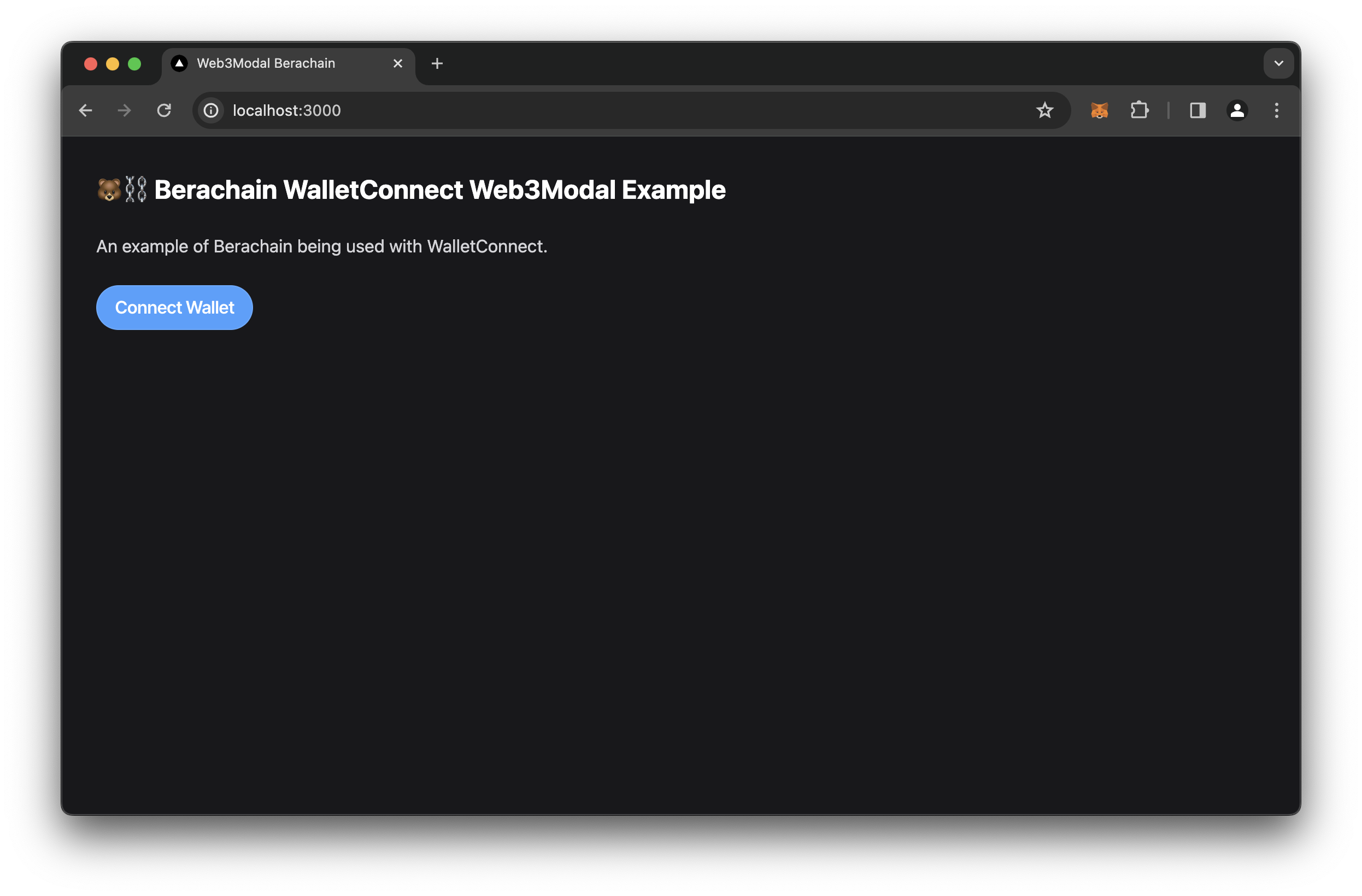 Guide Berachain WalletConnect Web3Modal Button