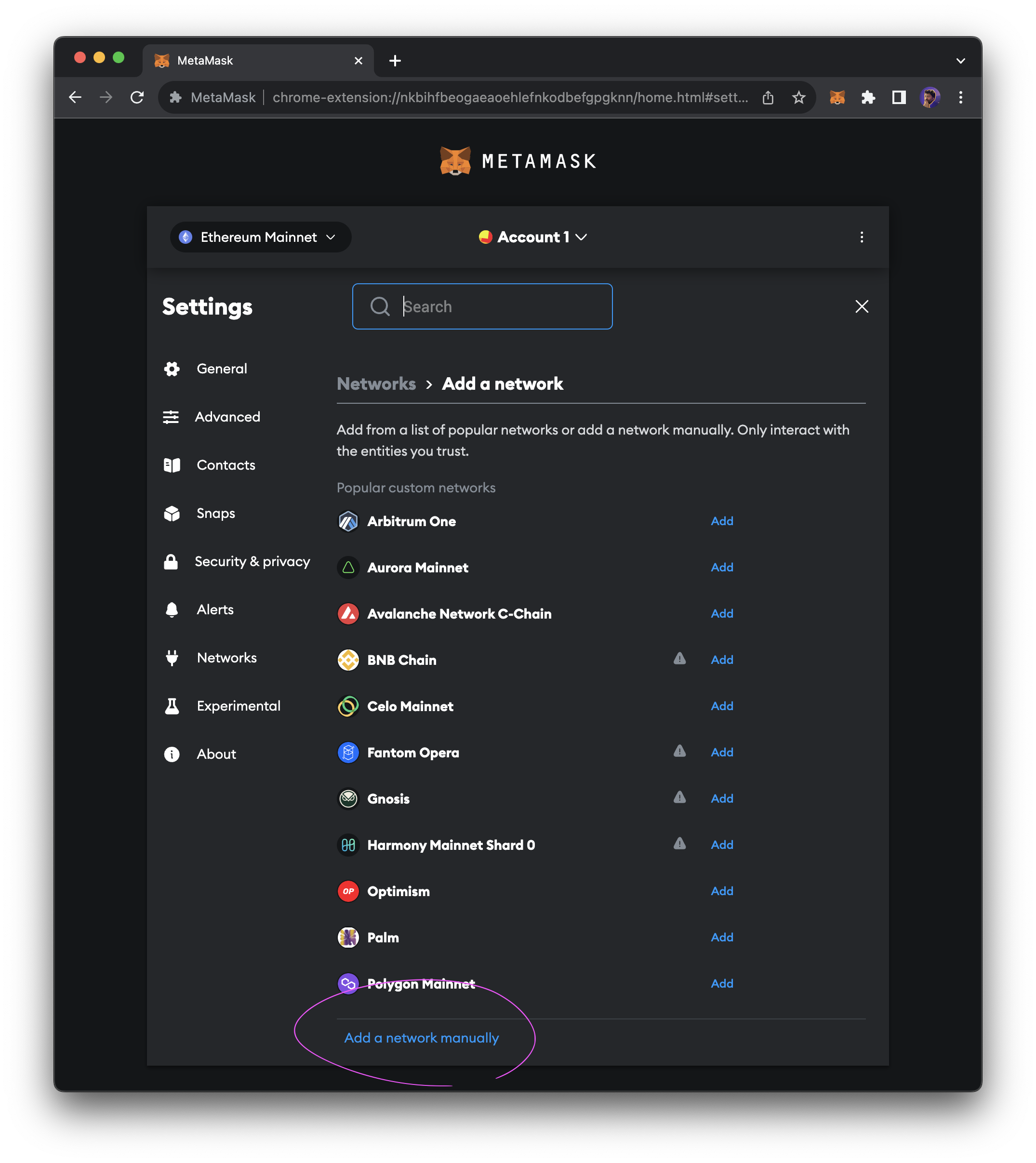 Metamask Add Network Step 3