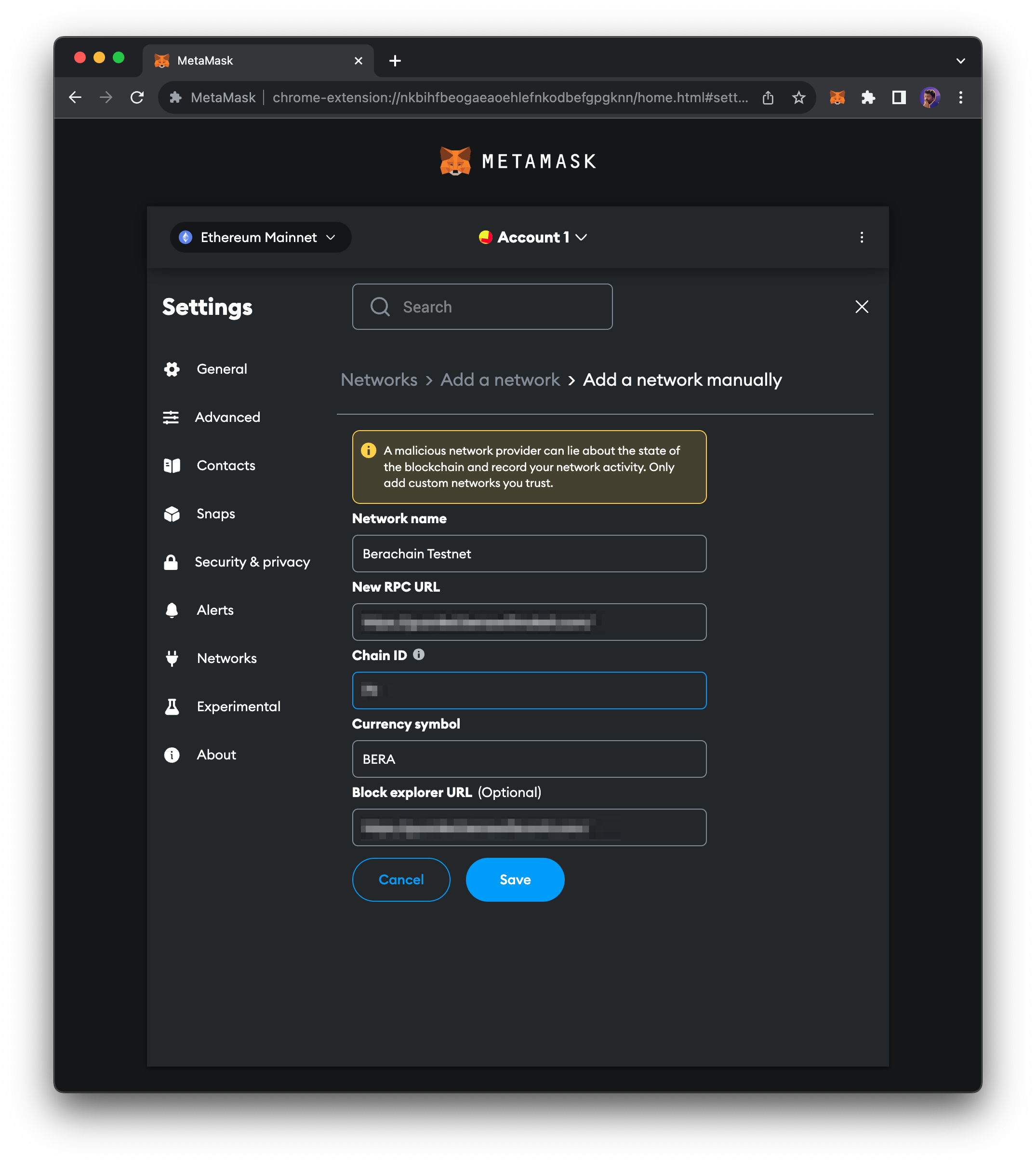 Metamask Add Network Step 4