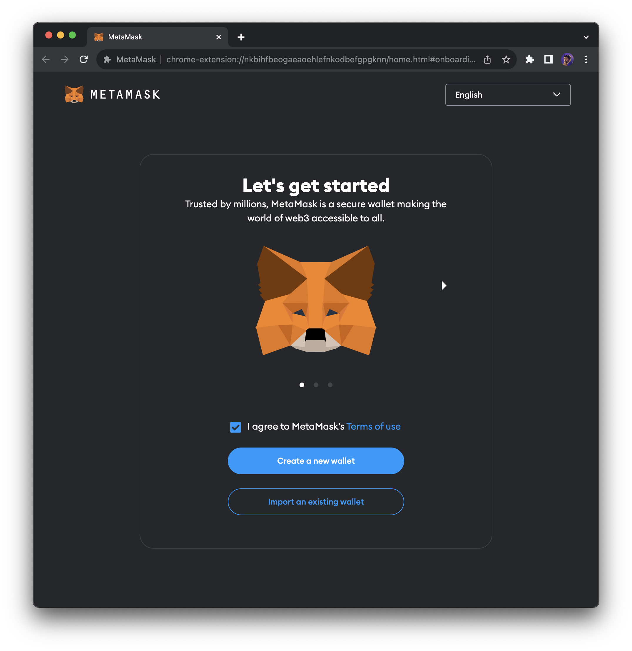 Metamask Get Started