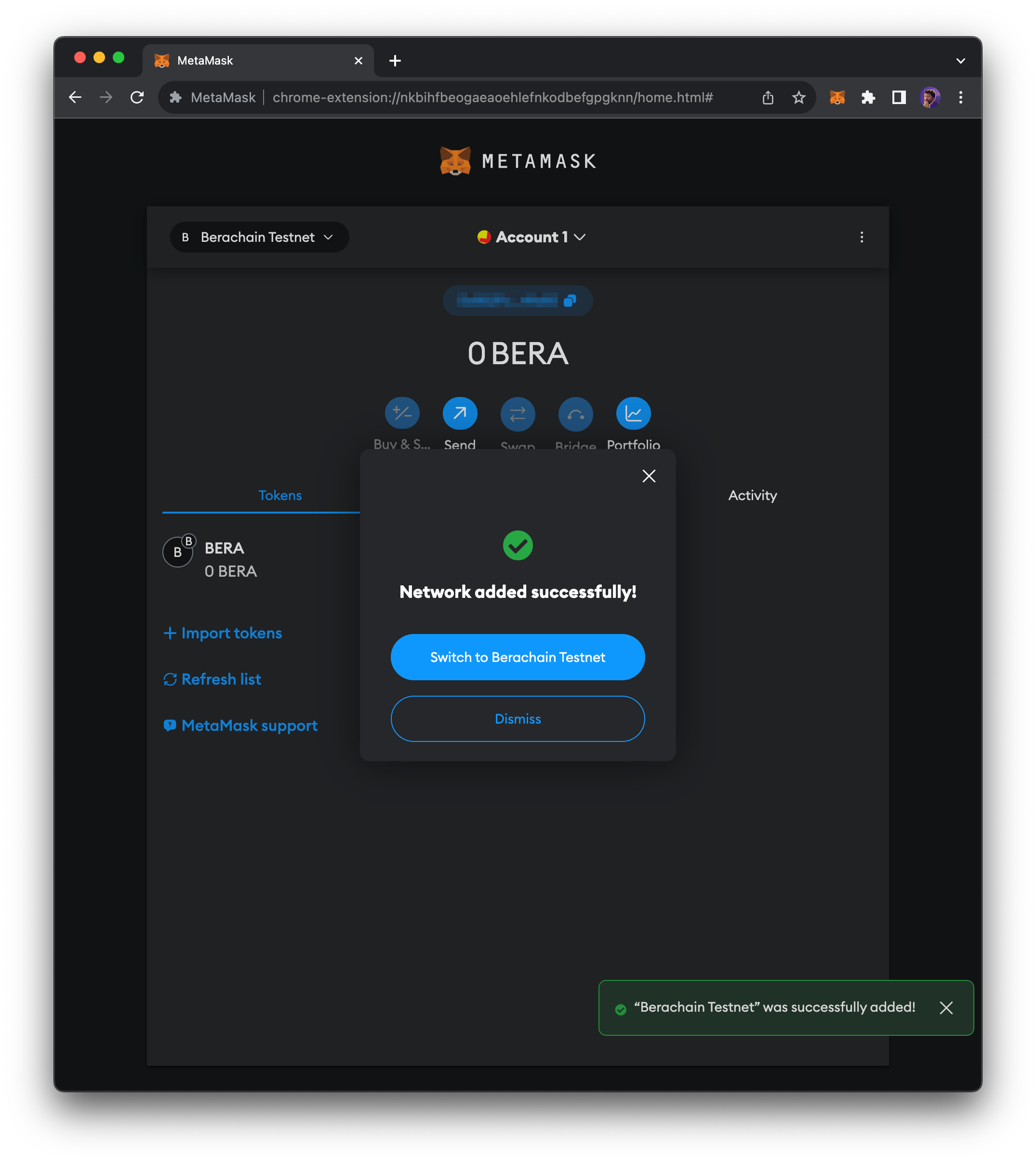 Metamask Testnet